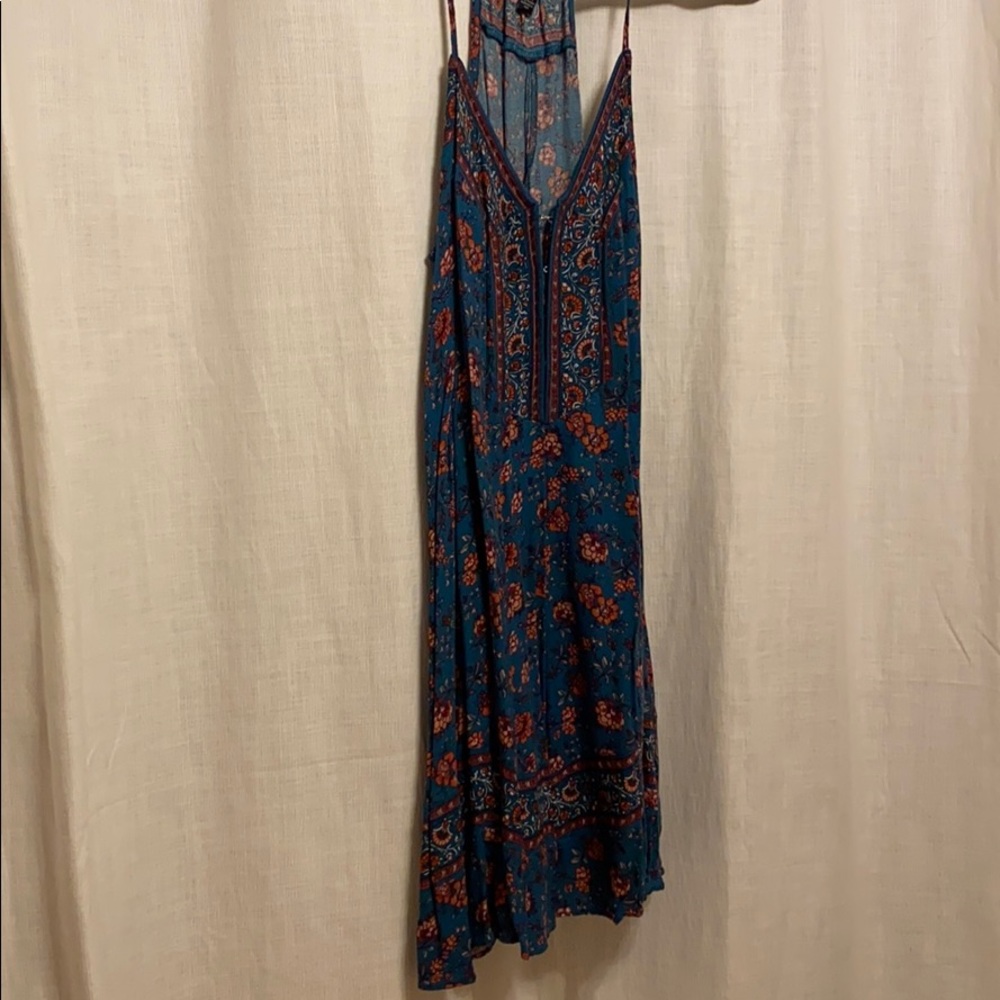 Boho teal dress